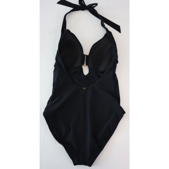 Amoressa x Miraclesuit 6522456 Sz 12 Black Bianca Solid One-Piece Swimsuit - Picture 12 of 12